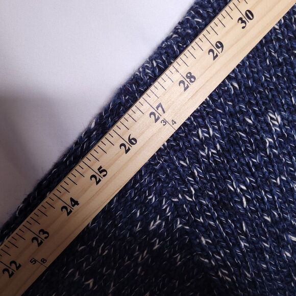 LL Bean Wool Sweater Mens XL Blue, White Crewneck Vintage - Picture 9 of 11